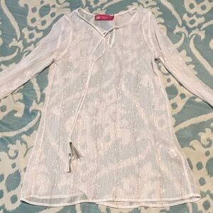 White Sheer Swimsuit Coverup